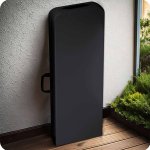 Ławka ogrodowa składana Plonos 183x28x43 cm, czarna