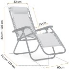 Leżak ogrodowy składany z poduszką Sofotel ChillWell zestaw 2 szt szary