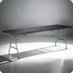 Stół ogrodowy składany Plonos 244x75x74 cm, czarny