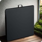 Stół ogrodowy składany Plonos 244x75x74 cm, czarny