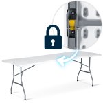 Stół ogrodowy składany Plonos 244x75x74 cm, biały