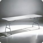 Stół ogrodowy składany Plonos 244x75x74 cm, biały