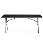 Zestaw ogrodowy składany Plonos 180x74x74 cm - 2 ławki, czarny