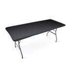 Zestaw ogrodowy składany Plonos 180x74x74 cm - 2 ławki, czarny