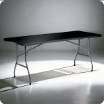 Zestaw ogrodowy składany Plonos 180x74x74 cm - 2 ławki, czarny