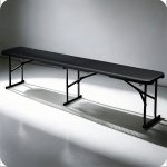 Zestaw ogrodowy składany Plonos 180x74x74 cm - 2 ławki, czarny