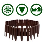 Obrzeże ogrodowe Plonos 27,5x24 cm, 8 szt., brązowe