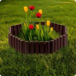 Obrzeże ogrodowe Plonos 27,5x24 cm, 8 szt., brązowe