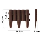 Obrzeże ogrodowe Plonos 27,5x24 cm, 8 szt., brązowe