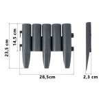 Obrzeże ogrodowe Plonos 27,5x24 cm, 8 szt., szare