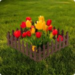 Obrzeże ogrodowe Plonos 60x30 cm, 4 szt., brązowe