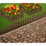 Obrzeże ogrodowe Plonos 60x30 cm, 4 szt., brązowe