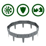 Obrzeże ogrodowe Plonos 25x23 cm, 10 szt., szare