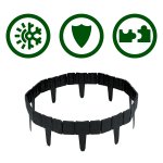 Obrzeże ogrodowe Plonos 25x23 cm, 10 szt., antracyt