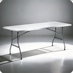 Stół ogrodowy składany Plonos 180x74x74 cm, biały