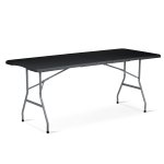 Stół ogrodowy składany Plonos 180x74x74 cm, czarny