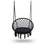 Fotel ogrodowy wiszący huśtawka BOHO czarny