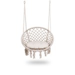 Fotel ogrodowy wiszący huśtawka BOHO beżowy