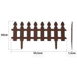 Obrzeże ogrodowe Plonos 60x30 cm, 4 szt., brązowe