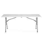 Stół kateringowy 180x74x74cm + 2 ławki PL-403 biały
