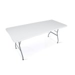 Stół kateringowy 180x74x74cm + 2 ławki PL-403 biały