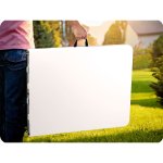 Stół kateringowy 180x74x74cm + 2 ławki PL-403 biały