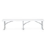 Stół kateringowy 180x74x74cm + 2 ławki PL-403 biały