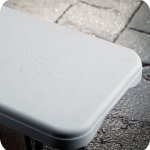 Stół kateringowy 180x74x74cm + 2 ławki PL-403 biały