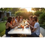 Stół kateringowy 180x74x74cm + 2 ławki PL-403 biały