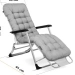 Leżak ogrodowy składany z poduszką Sofotel ChillWell zestaw 2 szt szary