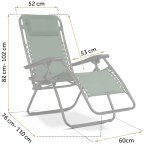 Leżak ogrodowy składany z poduszką Sofotel ChillWell zielony