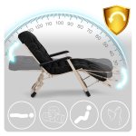 Leżak ogrodowy składany z poduszką Sofotel ChillWell zestaw 2 szt czarny