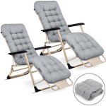 Leżak ogrodowy składany z poduszką Sofotel ChillWell zestaw 2 szt jasno szary