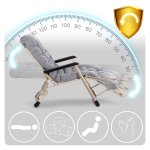 Leżak ogrodowy składany z poduszką Sofotel ChillWell zestaw 2 szt jasno szary