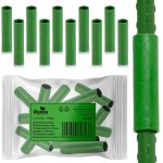 Złączki do tyczek Plonos 11x75 mm, proste, 10 szt., zielone