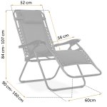 Leżak ogrodowy składany z poduszką Sofotel ChillWell Soft czarny