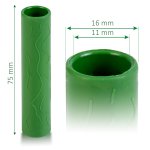 Złączki do tyczek Plonos 11x75 mm, proste, 10 szt., zielone