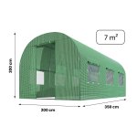 Tunel foliowy Plonos 2x3,5 m (7 m²), zielony - zestaw ze sznurkiem 100 m