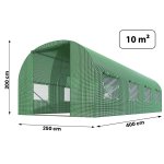 Tunel foliowy Plonos 2x4,5 m (9 m²), zielony - zestaw ze sznurkiem 100 m