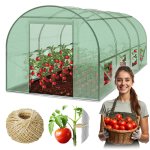 Tunel foliowy Plonos 2x4,5 m (9 m²), zielony - zestaw ze sznurkiem 100 m