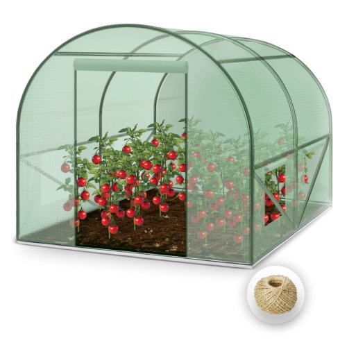 Tunel foliowy Plonos 2x2 m (4 m²), zielony - zestaw ze sznurkiem 100 m