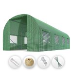 Tunel foliowy Plonos 3x4,5 m (13,5 m²), zielony - zestaw z akcesoriami