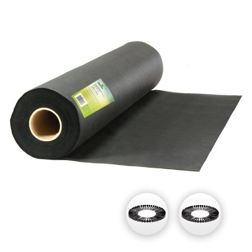 Agrowłóknina Plonos 1,6x50 m + 100 szpilek, czarna