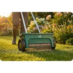Siewnik do trawy i nawozu Plonos 12 litrów, zielony