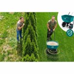 Siewnik do trawy i nawozu Plonos 27 litrów, zielony