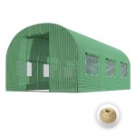 Tunel foliowy Plonos 2x3 m (6 m²), zielony - zestaw ze sznurkiem 100 m