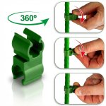 Złączki do tyczek Plonos 11x32 mm, typ-2, 10 szt., zielone