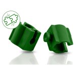 Złączki do tyczek Plonos 11x32 mm, typ-2, 10 szt., zielone