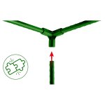 Złączki do tyczek Plonos 11x40 mm, typ-3, 4 szt., zielone