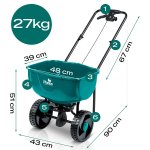 Siewnik do trawy i nawozu Plonos 27 litrów, zielony